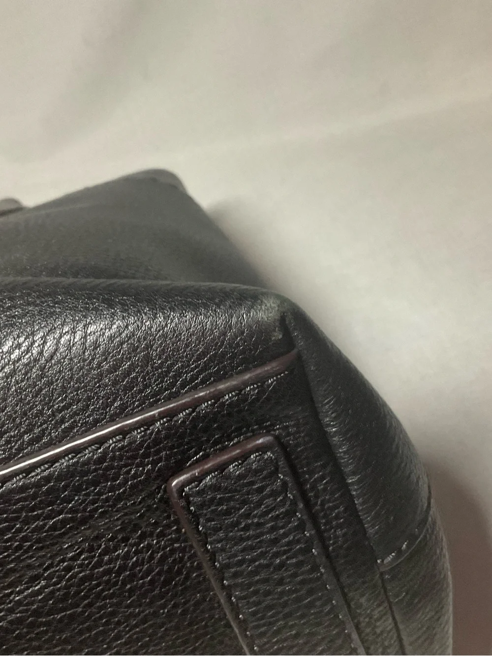 Tory Burch McGraw Triple Compartment Black Leather Satchel Bag